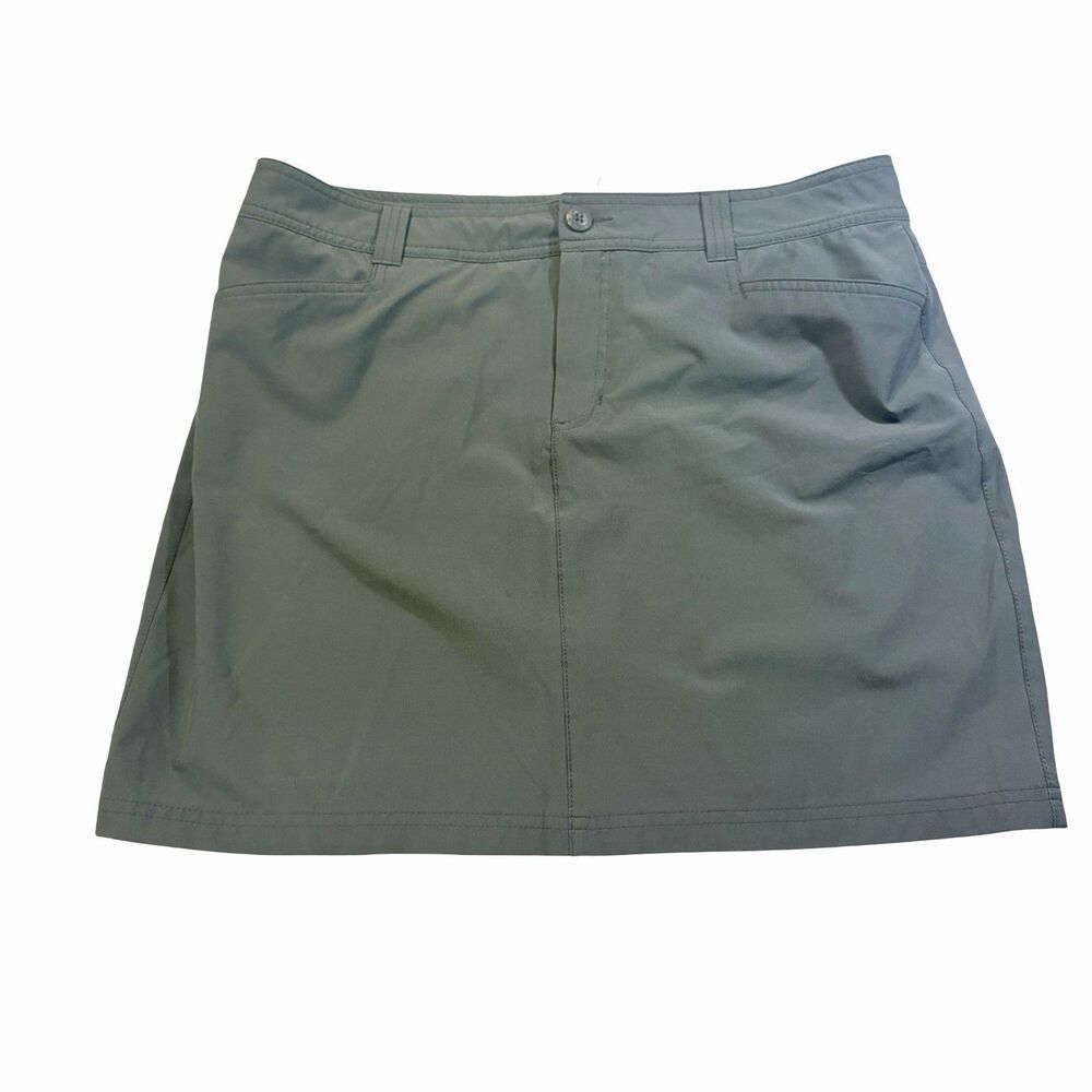 Eddie Bauer Skort Women's Size 12 Gray Adventurer Golf Hiking Mini Pockets